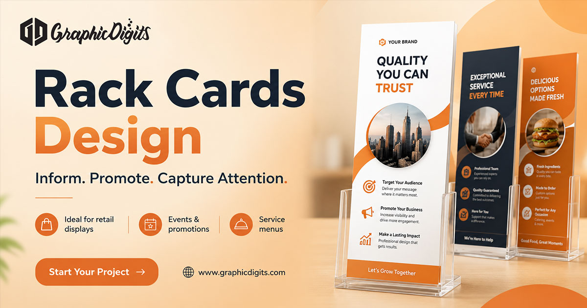 Custom rack cards by Graphic Digits