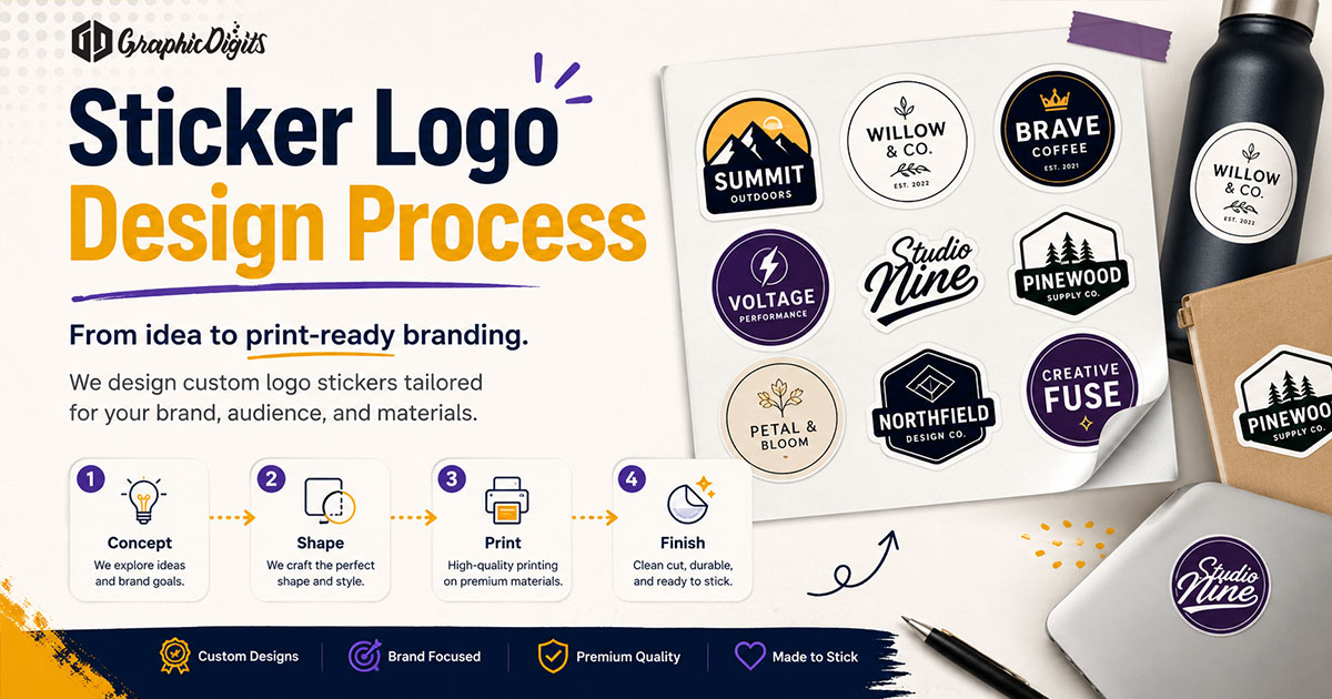 Sticker logo design by Graphic Digits