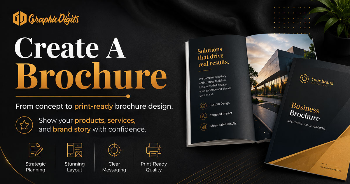Tri-fold brochure design by Graphic Digits