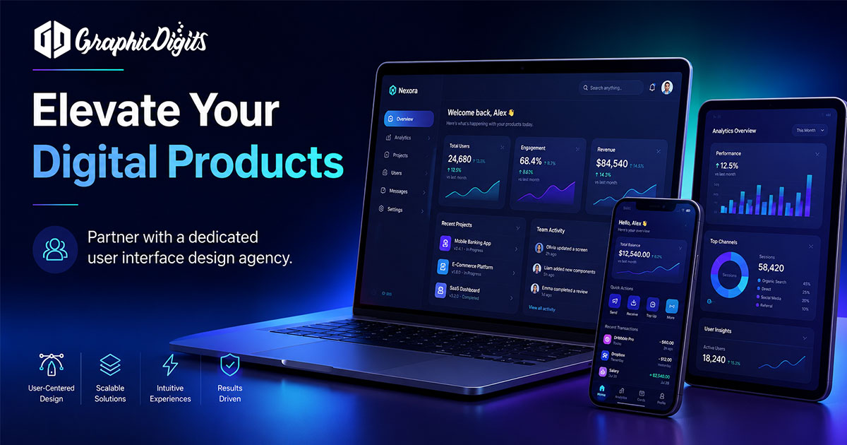 User interface design agency by Graphic Digits