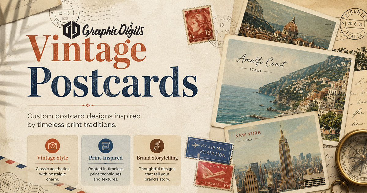 Vintage Christmas postcards by Graphic Digits