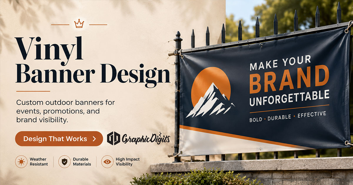 Vinyl banners design by Graphic Digits