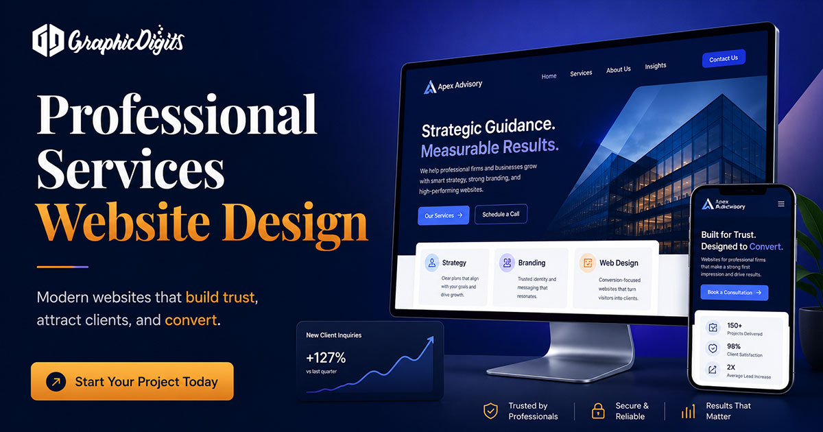 Website design for professional services by Graphic Digits