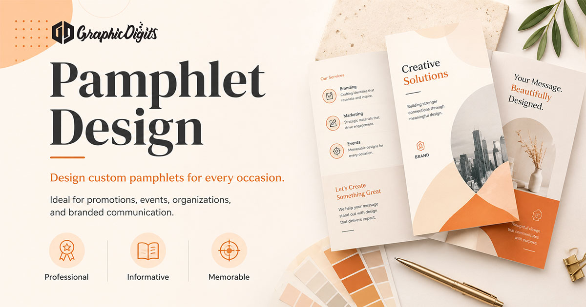 Wedding ceremony pamphlet design by Graphic Digits